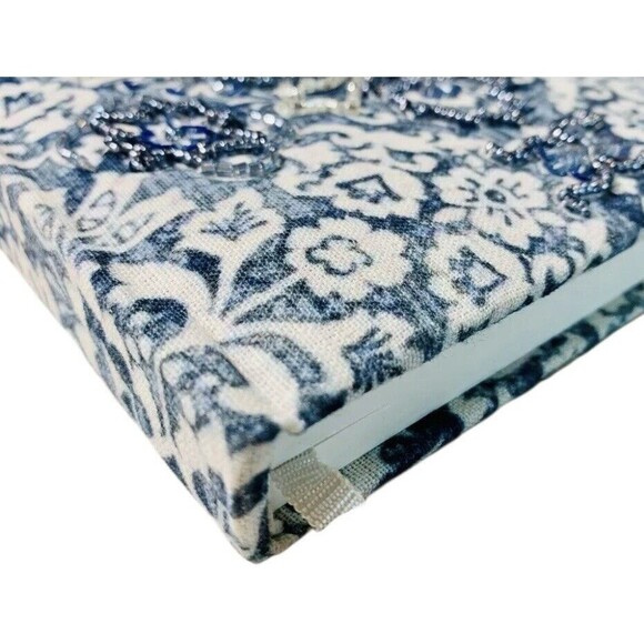 Handmade in India Beaded Journal Hardcover 240 Lined Pages Embroidered Bookmark - Picture 2 of 6